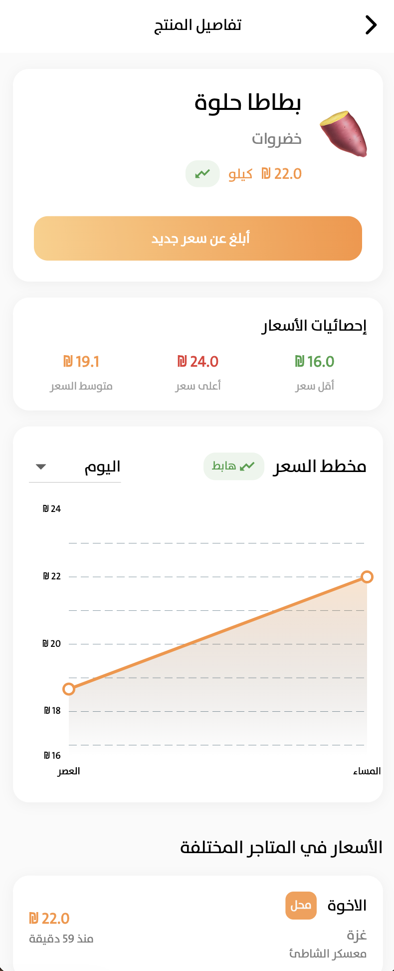 شاشة تفاصيل المنتج